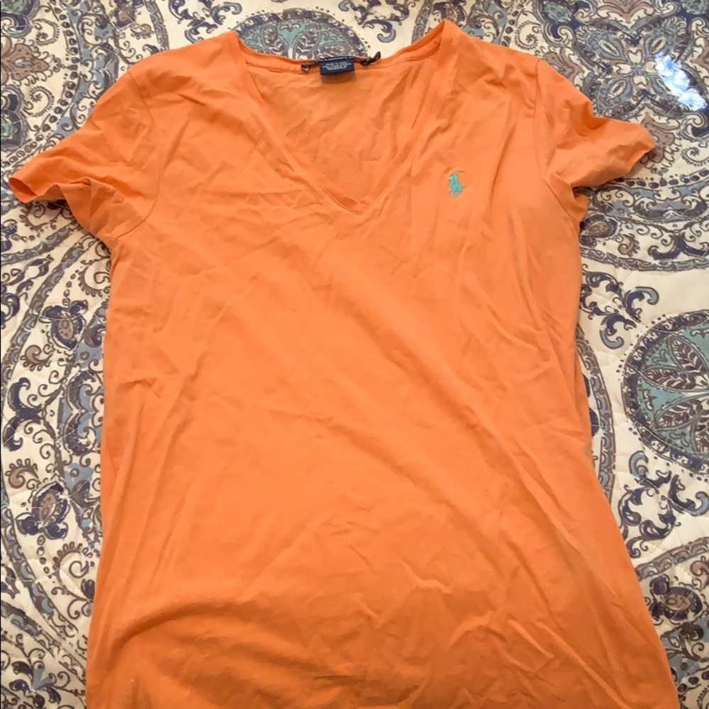 Orange polo shirt